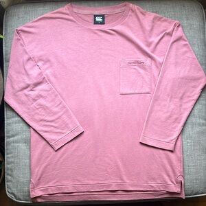 Canterbury Casual 3/4 Length Sleeve Shirt in Salmon Pink Color Men's Medium
